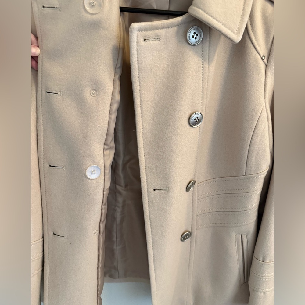 Kenneth Cole Beige Peacoat Coat - Picture 4 of 6